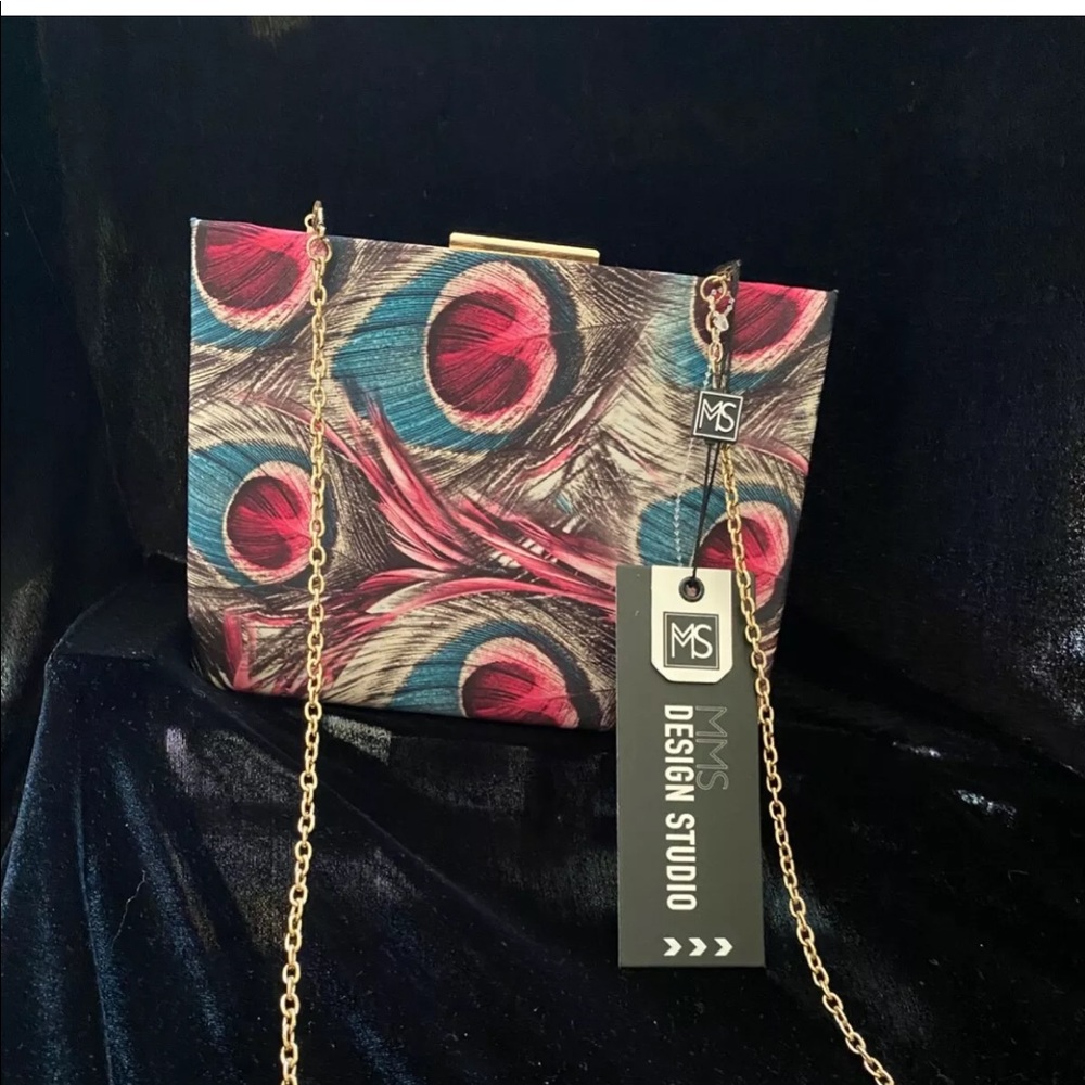 Peacock design handbag